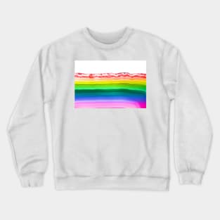 Rainbow colors agate slice mineral Crewneck Sweatshirt